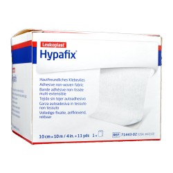 Rouleau de sparadrap Hypafix blanc non-tissé multi-extensible pour la fixation de pansements podologiques