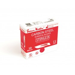 Boîte de 100 lames de bistouris stériles Swann-Morton emballées individuellement pour soins de podologie