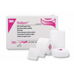Rouleau de sparadrap 3M Medipore blanc multi-extensible pour la fixation de pansements sur zones articulaires ou mobiles