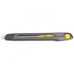 Cutter professionnel Stanley Interlock en métal haute résistance disponible en deux largeurs de lame (9,5 mm et 18 mm)