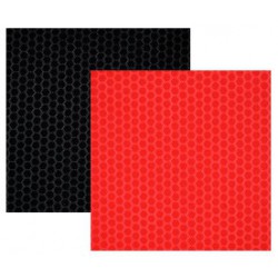 Plaque de recouvrement Sportech 0,6mm pour semelles sportives, disponible en coloris noir et rouge
