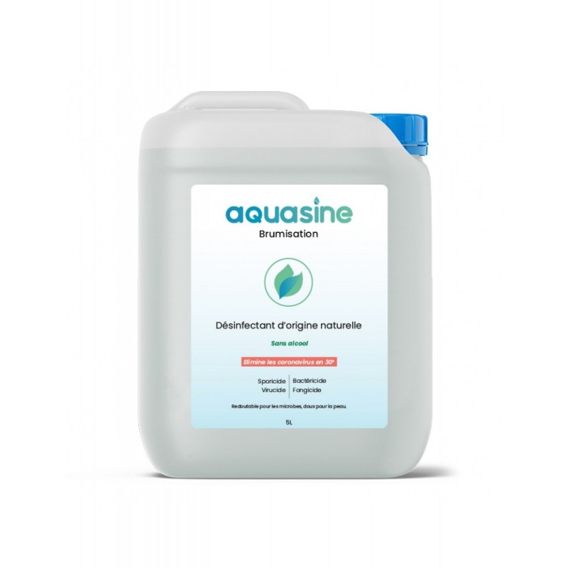 Bouteille de désinfectant Aquasine Pro, solution d'hygiène professionnelle pour les surfaces et les mains