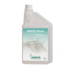 Bidon de 1L de solution rénovatrice Anios R444 pour instruments chirurgicaux en acier inoxydable avec bouchon doseur intégré