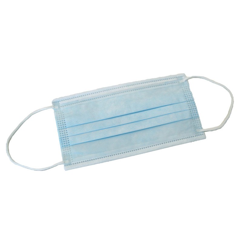 Boîte de 50 masques chirurgicaux 3 plis verts, haute filtration type 2, protection médicale et poussière