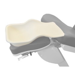 Augette de soin blanche avec revêtement en silicone amovible pour la protection des jambières de fauteuil de podologie