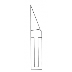 Pince à ongles plate de 13,5 cm en acier inoxydable satiné avec bec de 17 mm et fermoir agrafe plat, modèle 614AI