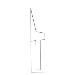 Pince à ongles spécifique pour ongle incarné modèle 615AI, longueur 13,5 cm, acier inoxydable finition satinée