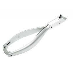 Pince à ongles professionnelle de 14 cm avec bec oblique de 20 mm en acier inoxydable satiné, modèle 618AI
