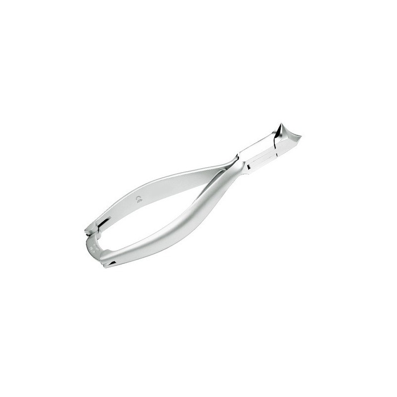 Pince à ongles professionnelle de 14 cm avec bec oblique de 20 mm en acier inoxydable satiné, modèle 618AI