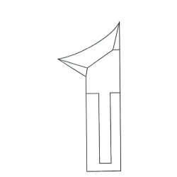 Pince à ongles professionnelle de 14 cm avec bec oblique de 20 mm en acier inoxydable satiné, modèle 618AI