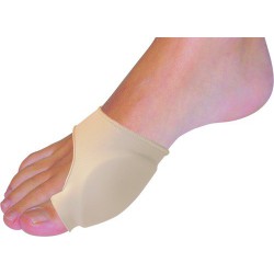 Protection pour hallux valgus (oignon) avec gaine textile et coussinet en gel polymère Herbitas