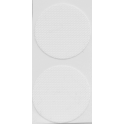 Planche de 36 pastilles crochet adhésives extra-plates de 25 mm de diamètre pour la fixation d'éléments podologiques
