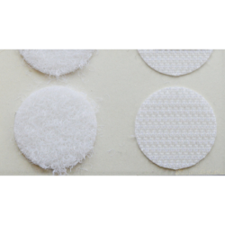 Boîte de 200 pastilles adhésives blanches de 20 mm (velours et crochets) pour fixation temporaire en podologie et orthoplastie