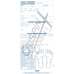 Paquet de 100 feuilles pour podographe, format 1 pied, pour la prise d'empreinte plantaire statique