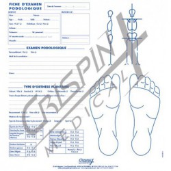 Feuilles double face pour podographe, permettant la prise d'empreinte de 2 pieds (Recto/Verso)