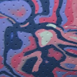 Plaque d'EVA marbré Graffiti Rose 1mm micro-perforé pour le recouvrement d'orthèses plantaires thermoformables