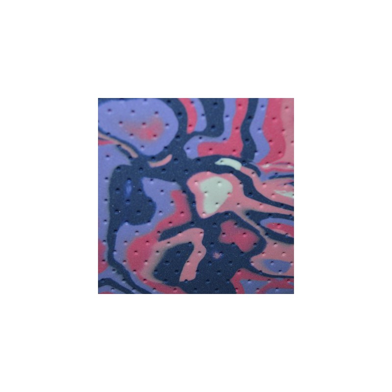 Plaque d'EVA marbré Graffiti Rose 1mm micro-perforé pour le recouvrement d'orthèses plantaires thermoformables
