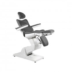 Fauteuil d'examen OSLO 3 moteurs électrique pour podologie, couleur gris foncé avec commande au pied (MAFO2088)