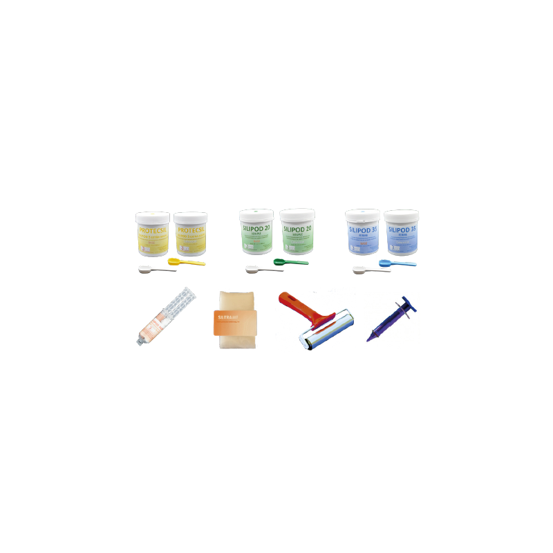 Kit Complet Silicone J3M Diffusion pour Orthoplastie (avec Silinject Bleue)