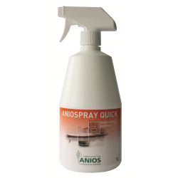 Bidon de 1 litre d'Aniospray Quick avec pistolet pulvérisateur pour la désinfection de surface du matériel médical