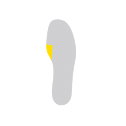 Lot de petites stimulations proprioceptives AIRC Evatech noir, 2 mm, adhésivées pour orthèse plantaire.