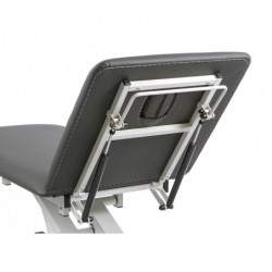 Table d'examen électrique EL02 grise ou bleue, réglable en hauteur de 46 à 94 cm, avec système de roues rétractables