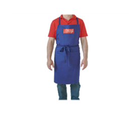 Tablier d'atelier en coton bleu de marque Crispin Medical pour la protection en laboratoire