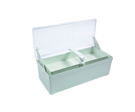 Bac de décontamination compact de 1 litre pour le trempage des instruments de podologie et pédicurie
