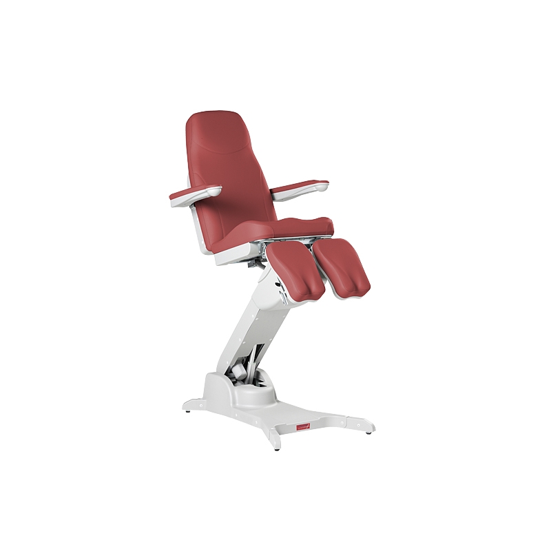 Fauteuil de soin podologique Bentlon Platinum avec colonne télescopique, supports de jambes 3D et accoudoirs escamotables