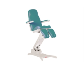 Fauteuil de soin podologique Bentlon Platinum avec colonne télescopique, supports de jambes 3D et accoudoirs escamotables