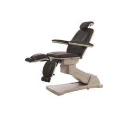 Fauteuil de podologie électrique London coloris gris anthracite avec 3 moteurs et commande au pied pour cabinet médical