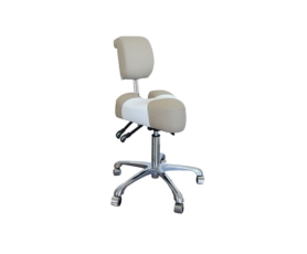Siège opérateur ergonomique pour cabinet de podologie, tabouret de soin réglable en hauteur avec base étoilée sur roulettes