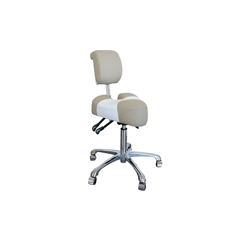 Siège opérateur ergonomique pour cabinet de podologie, tabouret de soin réglable en hauteur avec base étoilée sur roulettes