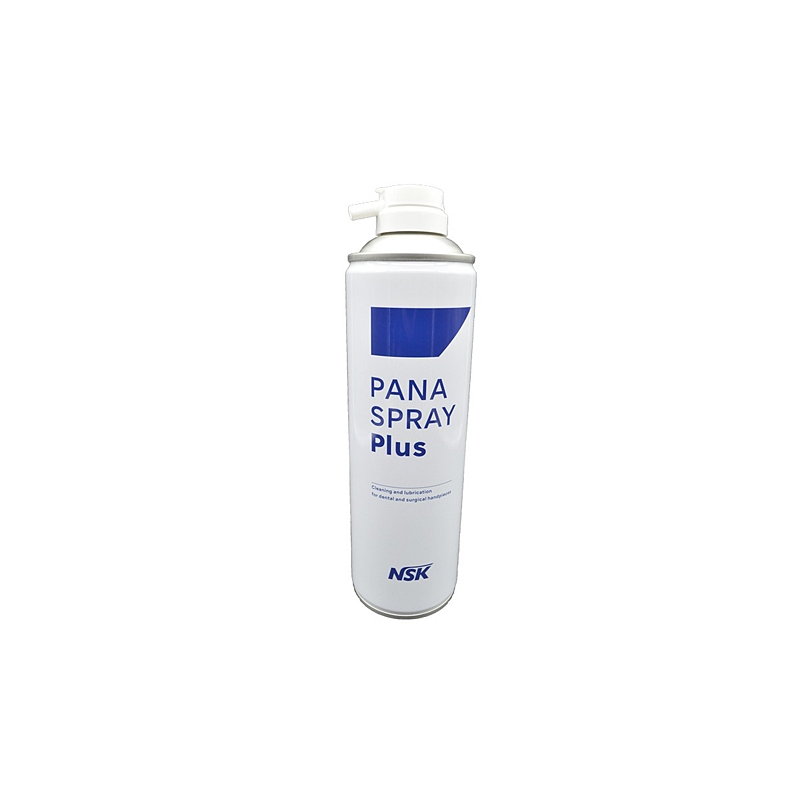 Bombe de lubrifiant PanaSpray Plus 500ml avec son embout conique pour l'entretien des pièces à main et turbines de podologie