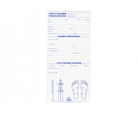 Feuille pour podographe Recto/Verso 1 pied le paquet de 100 feuilles