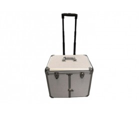 Valise trolley en aluminium avec poignée télescopique et roulettes pour le transport du matériel de pédicurie-podologie