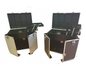 Valise trolley en aluminium avec poignée télescopique et roulettes pour le transport du matériel de pédicurie-podologie