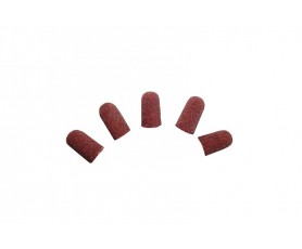 Lot de capuchons abrasifs cylindriques de différents diamètres (5mm, 7mm, 10mm) pour micromoteur de podologie