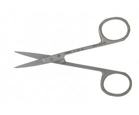 Paire de petits ciseaux fins et courbes de 10 cm en acier inoxydable pour le détourage précis des orthoplasties en silicone