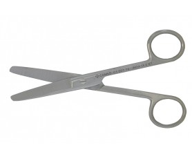Paire de ciseaux mousse droits de 14 cm en acier inoxydable avec bouts ronds de sécurité pour soins infirmiers et podologiques