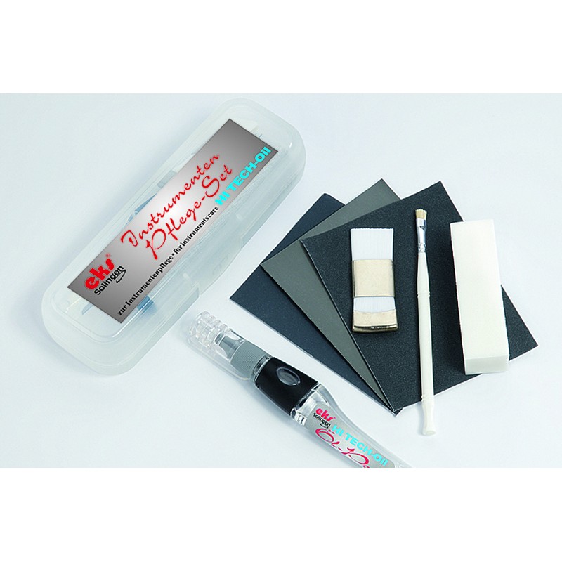 Kit complet d'entretien pour pinces et instruments de pédicurie et podologie (lubrification et nettoyage)
