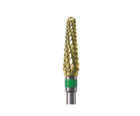 Fraise carbure de tungstène gros grain avec revêtement protecteur doré ZrN pour podologie, diamètre 4,0mm