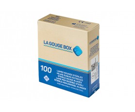 Boîte de 100 lames de gouges stériles sous emballage individuel, utilisées par les podologues