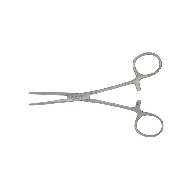 Pince de Kocher droite de 14 cm en inox pour la préhension et le maintien sécurisé en soin de pédicurie