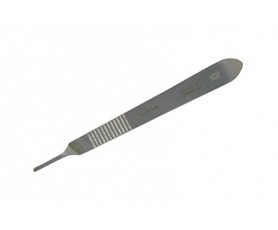 Manche de bistouri chirurgical n°4 en acier inoxydable de la marque COMED, instrument de pédicurie