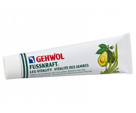 Tube de baume GEHWOL FUSSKRAFT Vitalité des jambes de 125ml, produit de soin dermatologique.