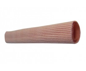 Tube de protection pour orteils en gel silicone avec revêtement textile doux, longueur 25 cm découpable