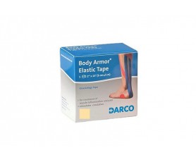 Rouleau de bande élastique adhésive MECRON Darco coloris beige pour contention athlétique et physiothérapie