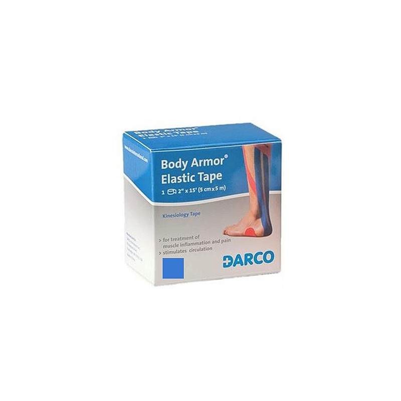 Rouleau de bande de kinésiologie Mecron Darco bleu pour strapping élastique et stimulation musculaire