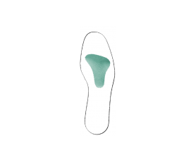 Lot d'appuis rétro-capitaux moulés ARC 7633 pour l'intégration dans les semelles orthopédiques (soulagement de l'avant-pied)